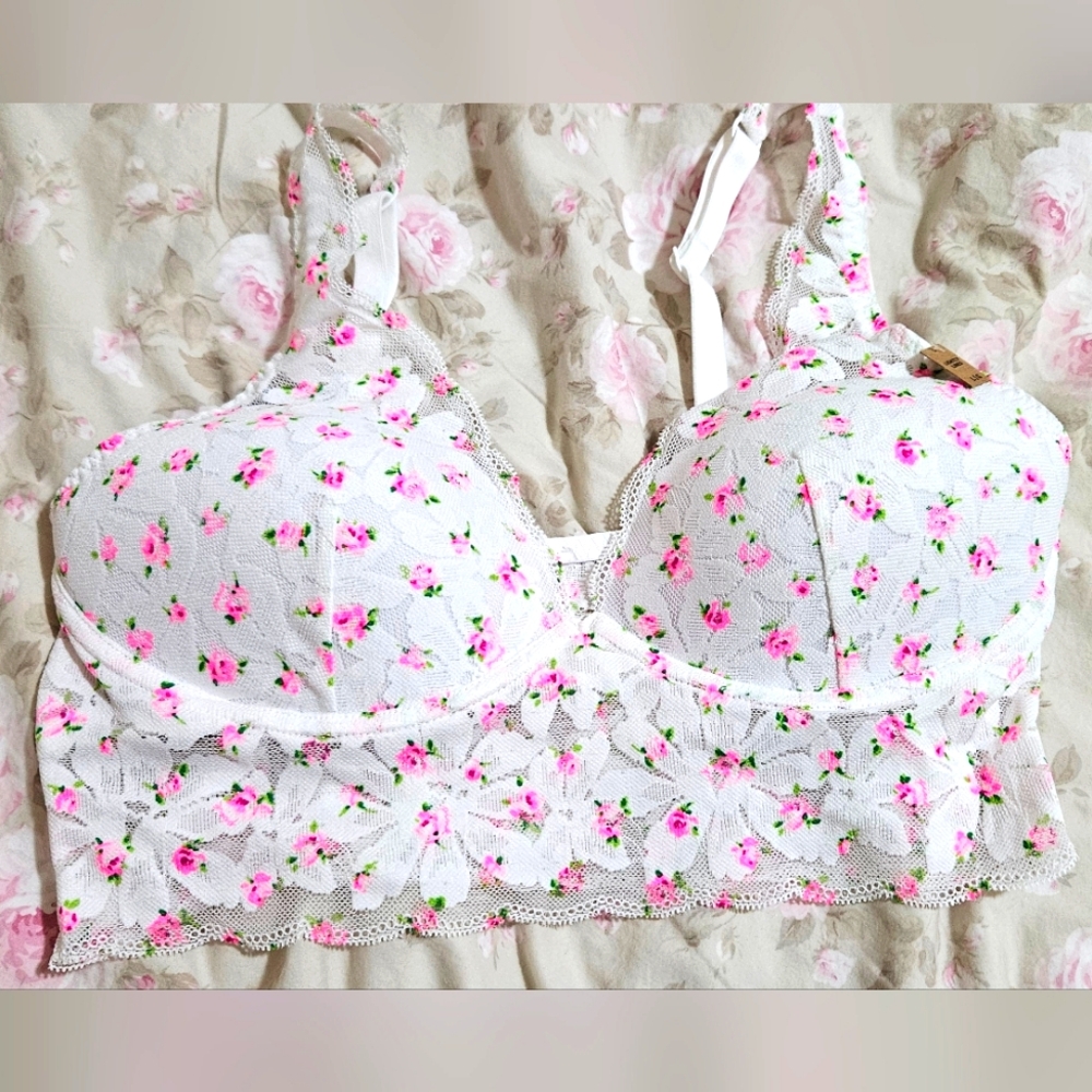 Victoria Secret PINK lace bralette Large